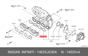 Прокладка впускного коллектора 14035-JG30A NISSAN