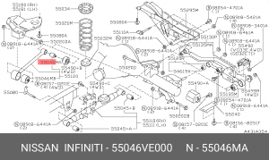 Сайлентблок 55046-VE000 NISSAN