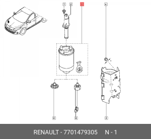 Фильтр топливный 7701479305 RENAULT