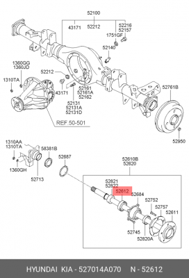 Подшипник полуоси 52701-4A070 HYUNDAI KIA