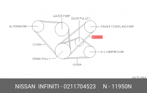 Ремень приводной 02117-04523 NISSAN