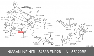 Гайка 54588EN02B NISSAN