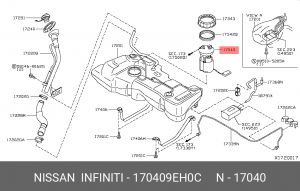 Насос электрический топливной системы в сборе 17040-9EH0C NISSAN