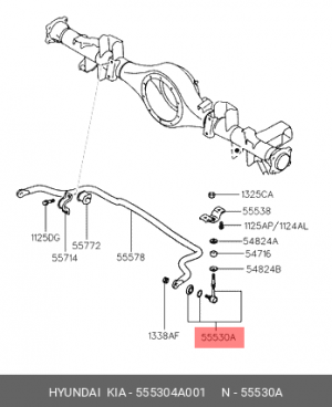 Стойка стабилизатора 55530-4A001 HYUNDAI KIA