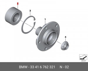 Подшипник ступицы колеса 33 41 6 762 321 BMW