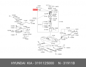 Фильтр топливный 31911-25000 HYUNDAI KIA