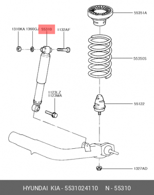 Амортизатор подвески 5531024110 HYUNDAI KIA