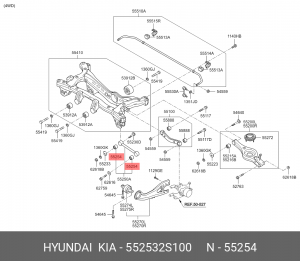 Сайлентблок 552532S100 HYUNDAI KIA