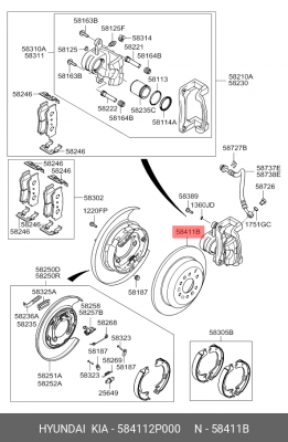 Диск тормозной 58411-2P000 HYUNDAI KIA
