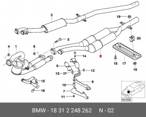 Катализатор 18 31 2 248 262 BMW