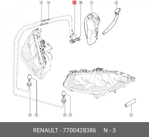Электронасос стеклоомывателя 7700428386 RENAULT