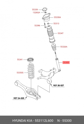 Амортизатор подвески 55311-2L600 HYUNDAI KIA