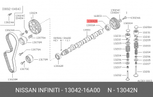 Сальник коленвала 13042-16A00 NISSAN