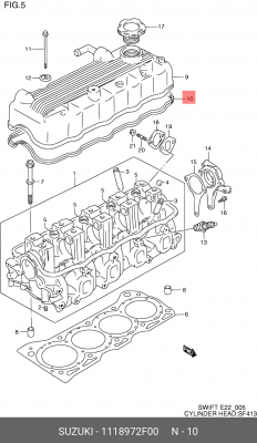 Прокладка крышки ГБЦ 11189-72F00 SUZUKI