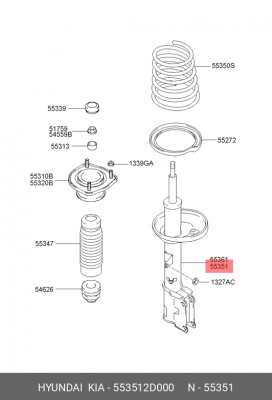 Амортизатор подвески 55351-2D000 HYUNDAI KIA