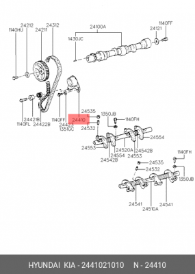 Ролик ремня ГРМ 2441021010 HYUNDAI KIA