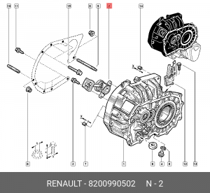 Подшипник выжимной сцепления 8200990502 RENAULT