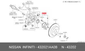 Ступица колеса 432021AA0B NISSAN