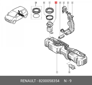 Насос электрический топливной системы в сборе 8200058354 RENAULT
