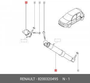 Амортизатор подвески 8200320495 RENAULT
