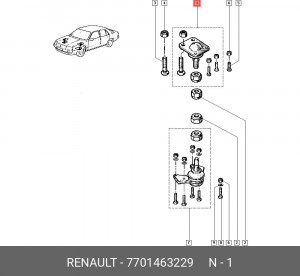 Опора шаровая подвески 7701463229 RENAULT