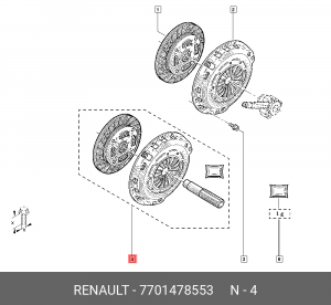 Сцепление (комплект) 7701478553 RENAULT