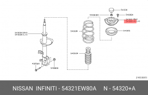Опора амортизатора подвески 54321-EW80A NISSAN