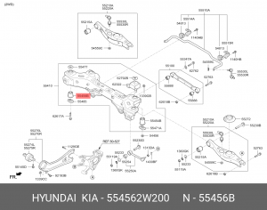 Сайлентблок задней балки 55456-2W200 HYUNDAI KIA