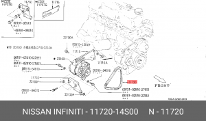 Ремень приводной 1172014S00 NISSAN