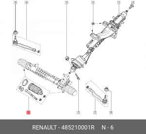 Тяга рулевая 485210001R RENAULT