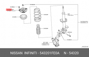 Опора амортизатора подвески 54320-1FE0A NISSAN
