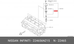 Катушка зажигания 22465-6N215 NISSAN