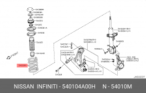 Пружина подвески 54010-4A00H NISSAN
