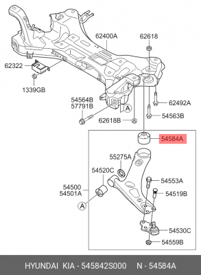 Сайлентблок 545842S000 HYUNDAI KIA