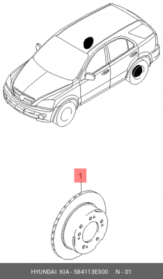 Диск тормозной 58411-3E300 HYUNDAI KIA