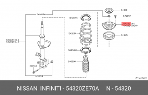 Опора амортизатора подвески 54320-ZE70A NISSAN