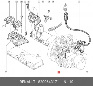 Датчик положения коленвала 8200643171 RENAULT