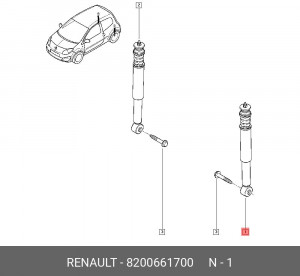 Амортизатор подвески 8200661700 RENAULT