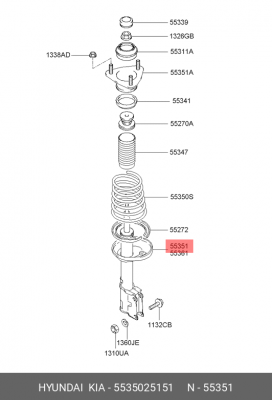 Амортизатор подвески 5535025151 HYUNDAI KIA