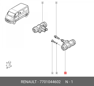 Цилиндр тормозной рабочий 7701044602 RENAULT