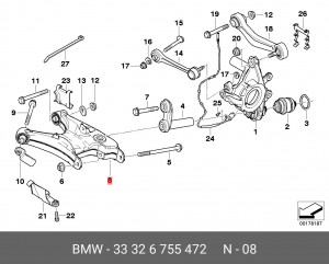 Рычаг подвески 33 32 6 755 472 BMW