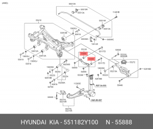 Сайлентблок 551182Y100 HYUNDAI KIA