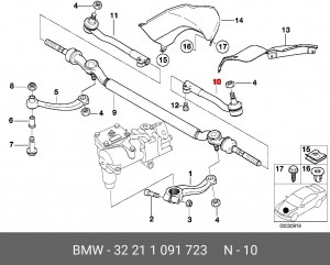 Наконечник рулевой тяги 32 21 1 091 723 BMW