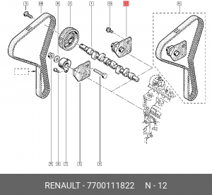 Ролик ремня ГРМ 7700111822 RENAULT