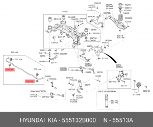 Втулка стабилизатора 555132B000 HYUNDAI KIA