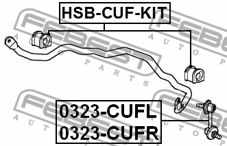 Стойка стабилизатора 0323-CUFL FEBEST