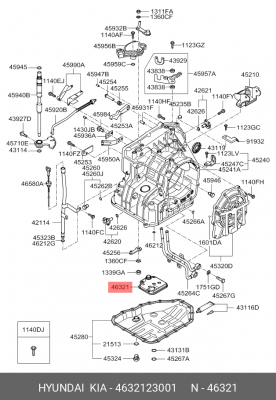 Фильтр масляный АКПП 4632123001 HYUNDAI KIA