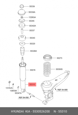 Амортизатор подвески 55305-26200 HYUNDAI KIA