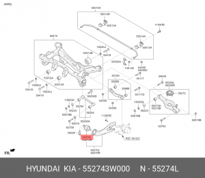 Сайлентблок 55274-3W000 HYUNDAI KIA