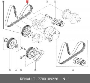 Ремень приводной 7700109226 RENAULT